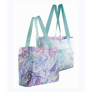 NWT Simply Southern Reversible Splash Tote - Watercolor